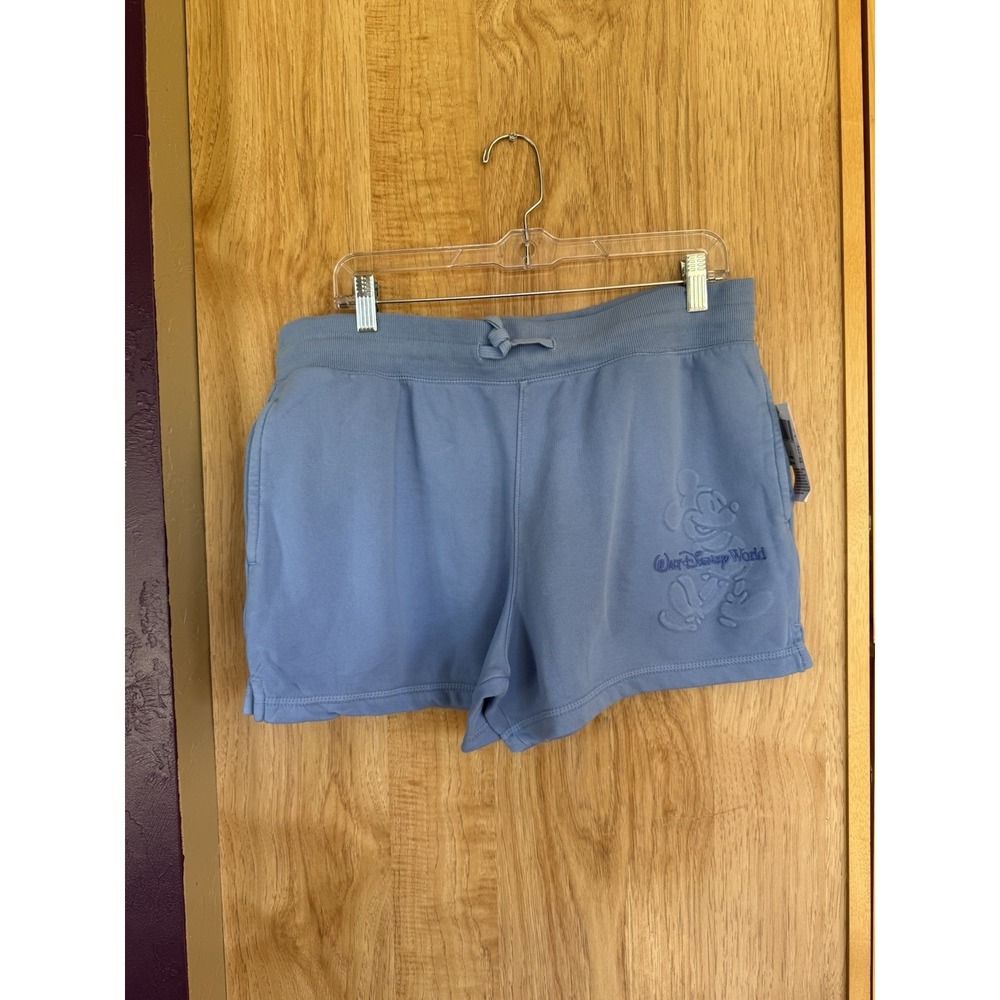 Disney Parks Blue Embossed Mickey Mouse Walt Disney World Lounge Shorts Large